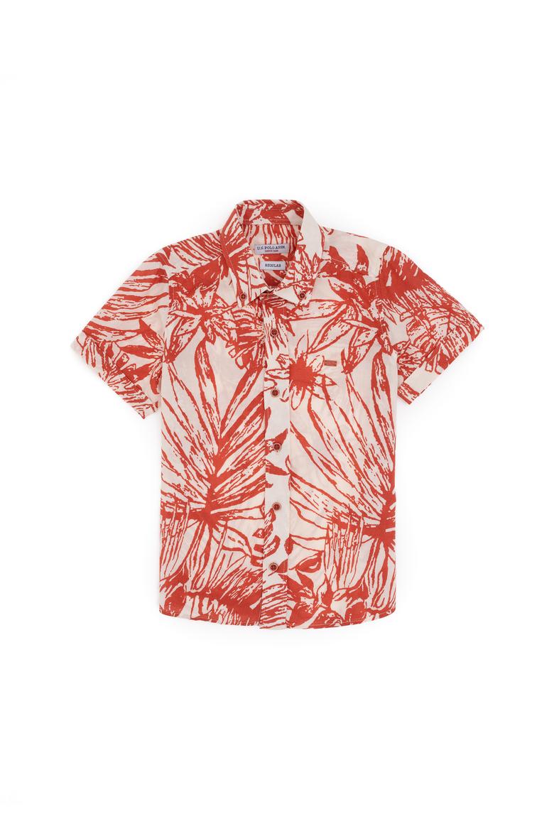 Erkek Çocuk Pudra Kısa Kollu Gömlek - 50283856019