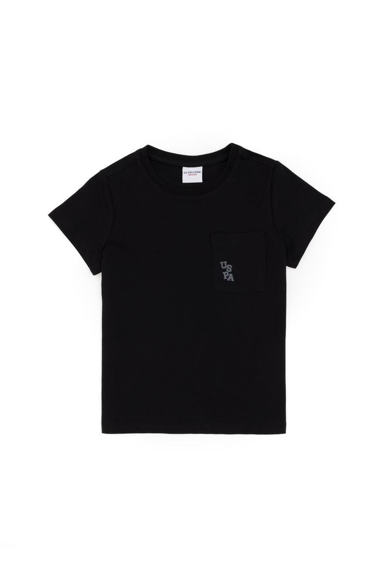 Erkek Çocuk Siyah Bisiklet Yaka Tişört