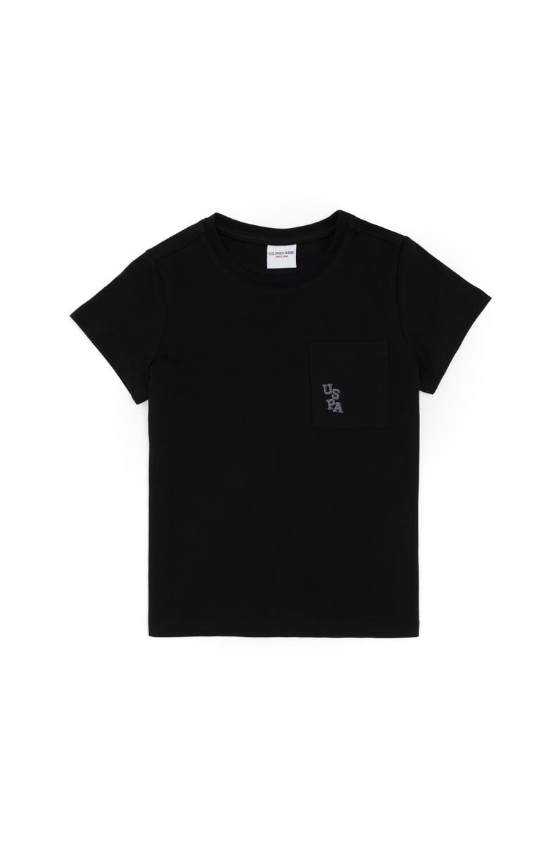 Erkek Çocuk Siyah Bisiklet Yaka Tişört