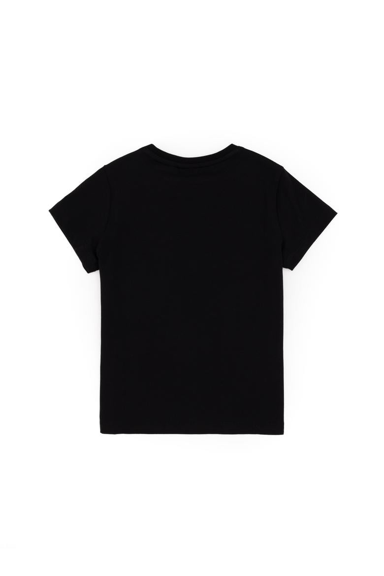 Erkek Çocuk Siyah Bisiklet Yaka Tişört - 50298096054