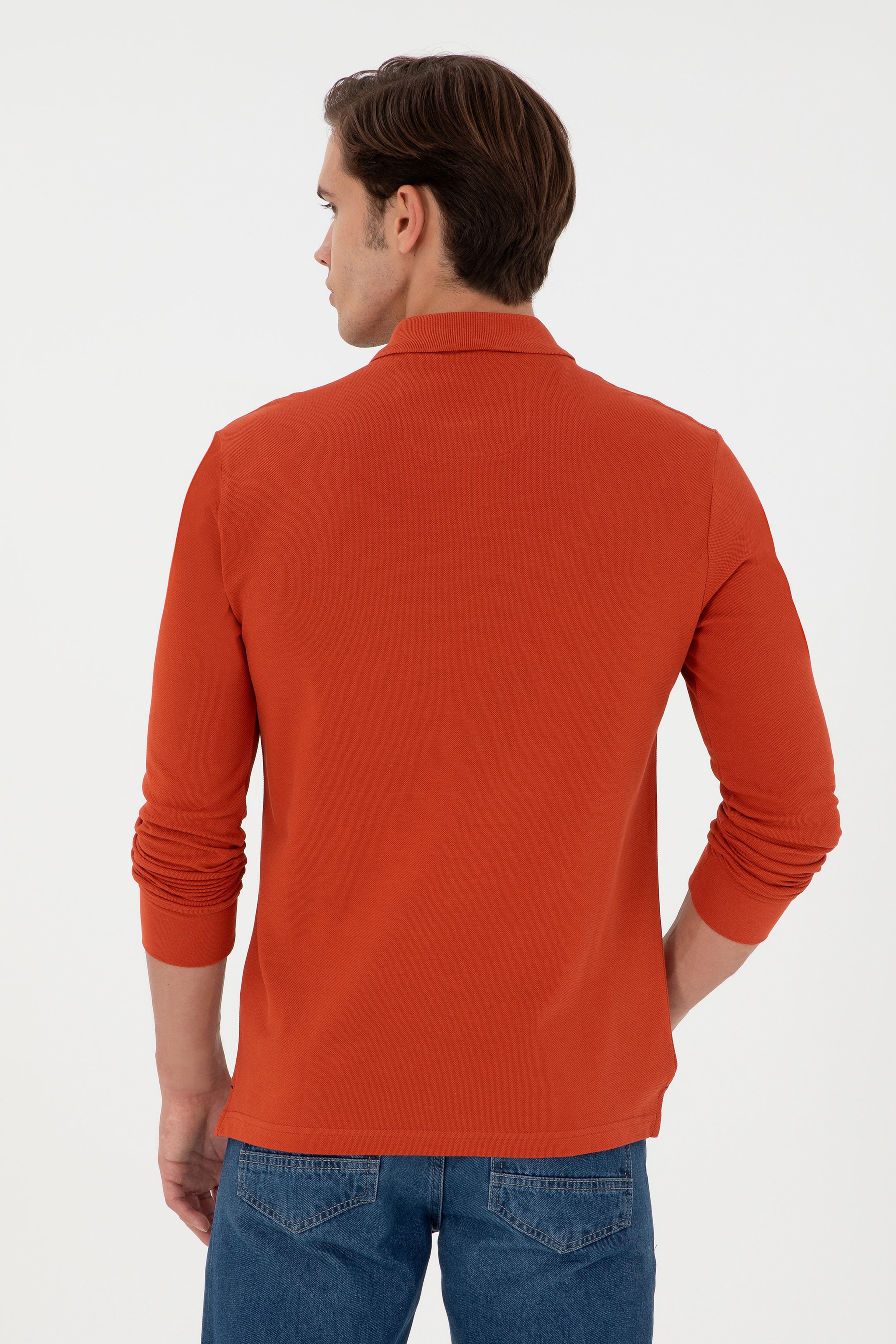 Erkek Kiremit Basic Sweatshirt