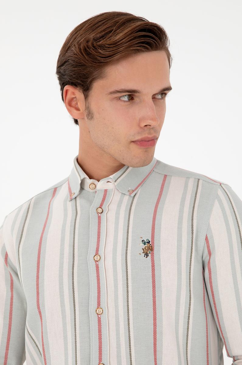 Erkek Mint Uzun Kollu Gömlek