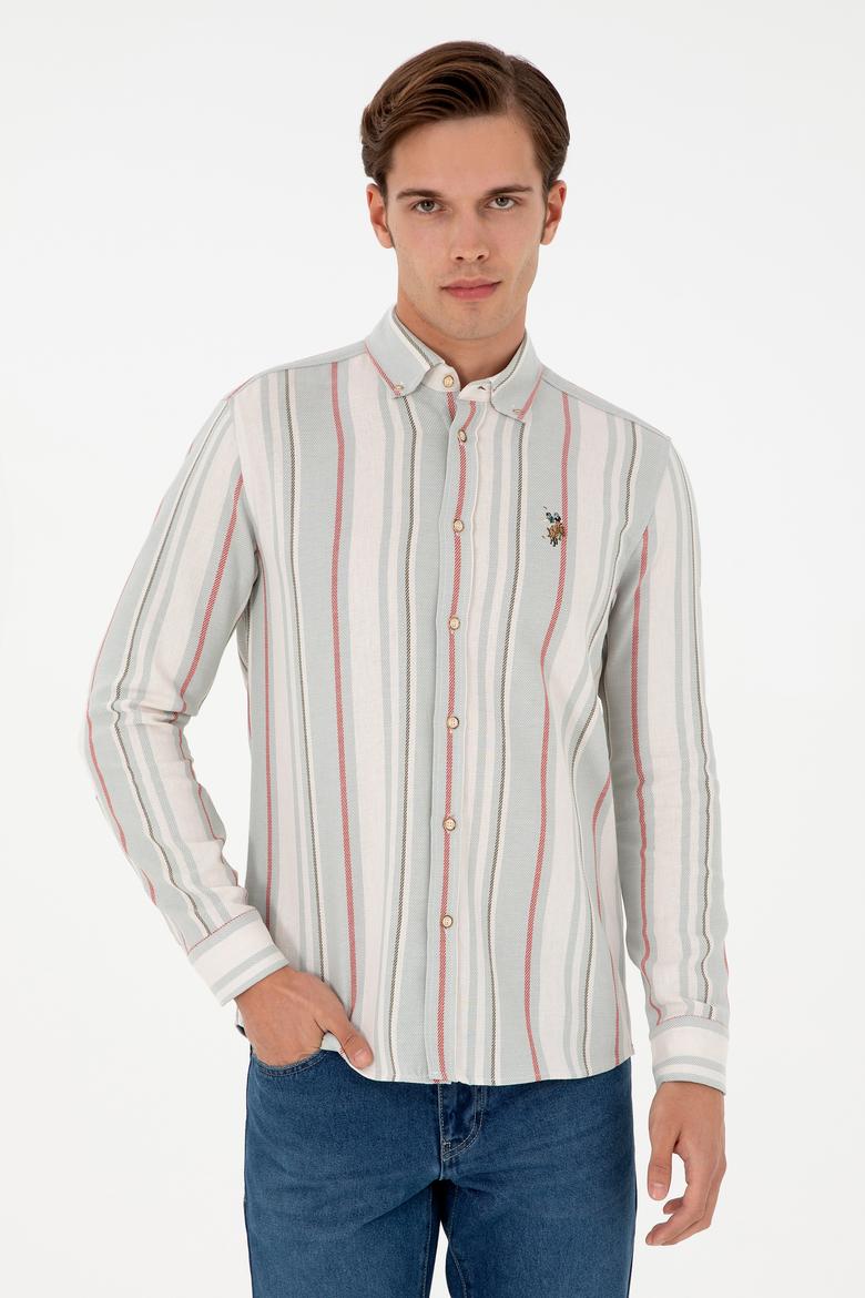 Erkek Mint Uzun Kollu Gömlek