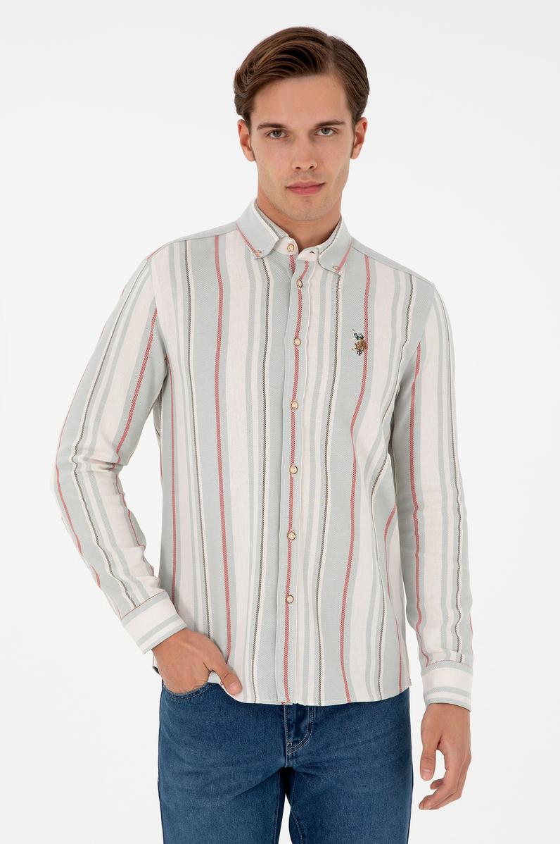 Erkek Mint Uzun Kollu Gömlek