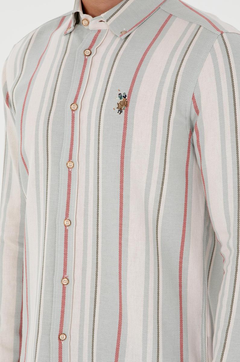 Erkek Mint Uzun Kollu Gömlek