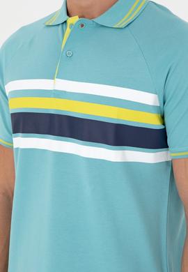 Erkek Regular Fit Polo Yaka Mint Tişört - 50287106028
