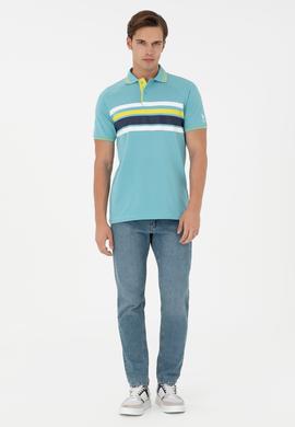 Erkek Regular Fit Polo Yaka Mint Tişört - 50287106028