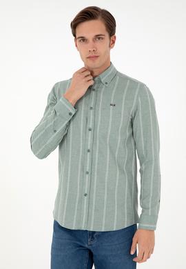Erkek Koyu Yeşil Uzun Kollu Gömlek - 50292322004