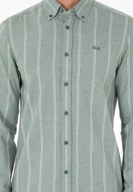 Erkek Koyu Yeşil Uzun Kollu Gömlek - 50292322004