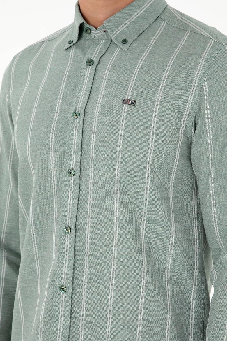 Erkek Koyu Yeşil Uzun Kollu Gömlek - 50292322004