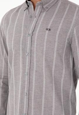 Erkek Gri Uzun Kollu Gömlek - 50292322012