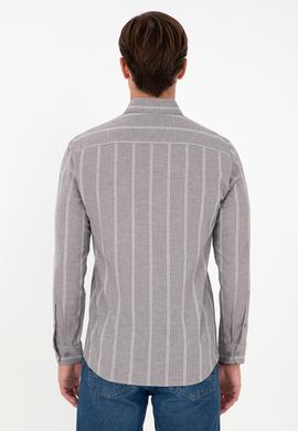 Erkek Gri Uzun Kollu Gömlek - 50292322012