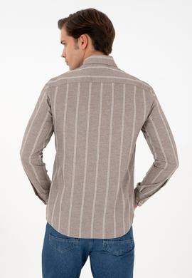 Erkek Kahverengi Uzun Kollu Gömlek - 50292322019