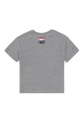 Erkek Çocuk Gri Melanj Bisiklet Yaka Tişört - 50295428093