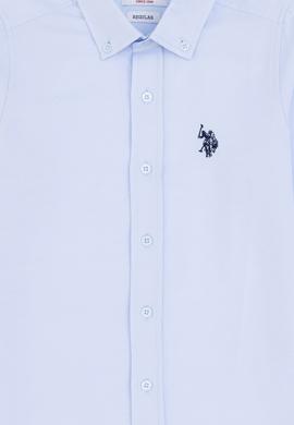 Erkek Çocuk Açık Mavi Uzun Kollu Basic Gömlek - 50297377003