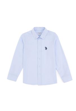 Erkek Çocuk Açık Mavi Uzun Kollu Basic Gömlek - 50297377003