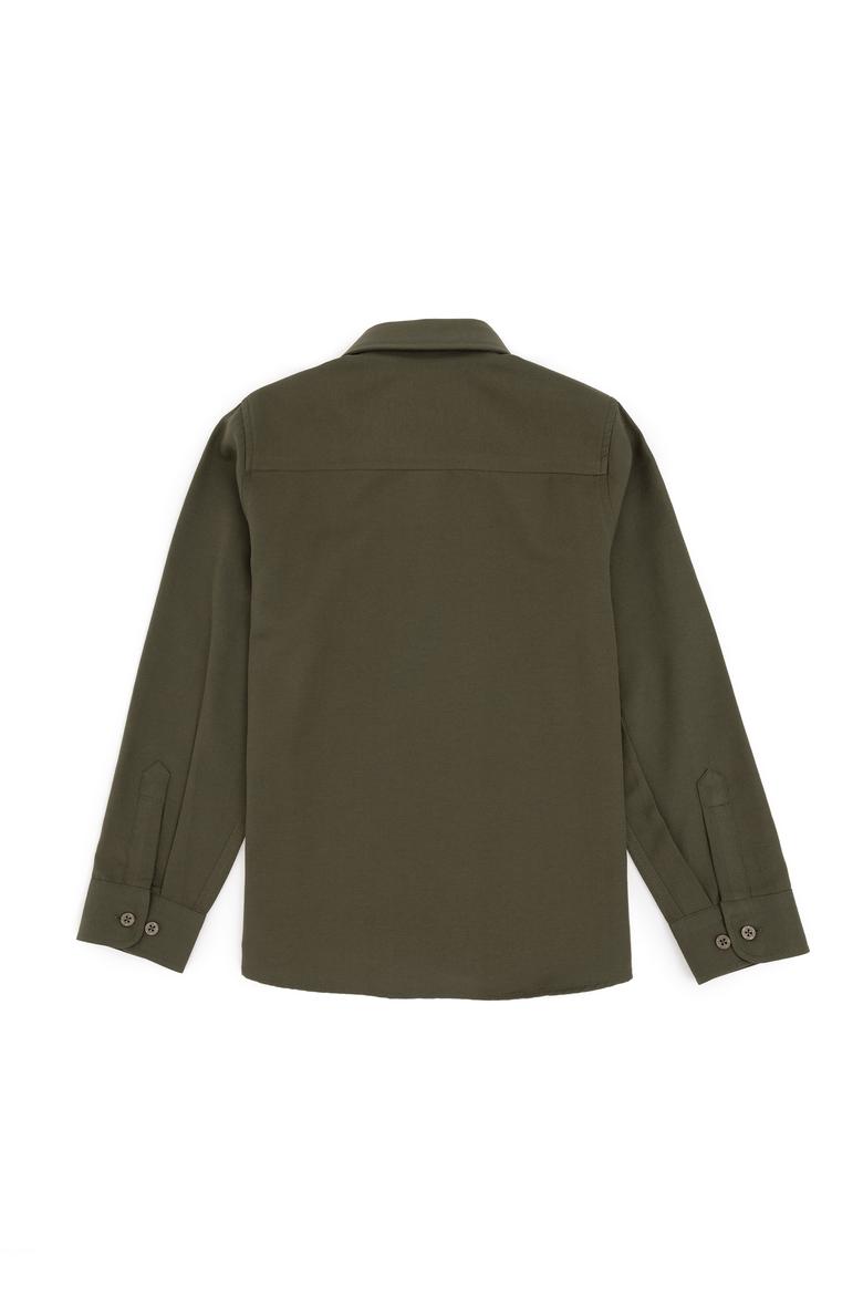 Erkek Çocuk Haki Uzun Kollu Basic Gömlek - 50297377070