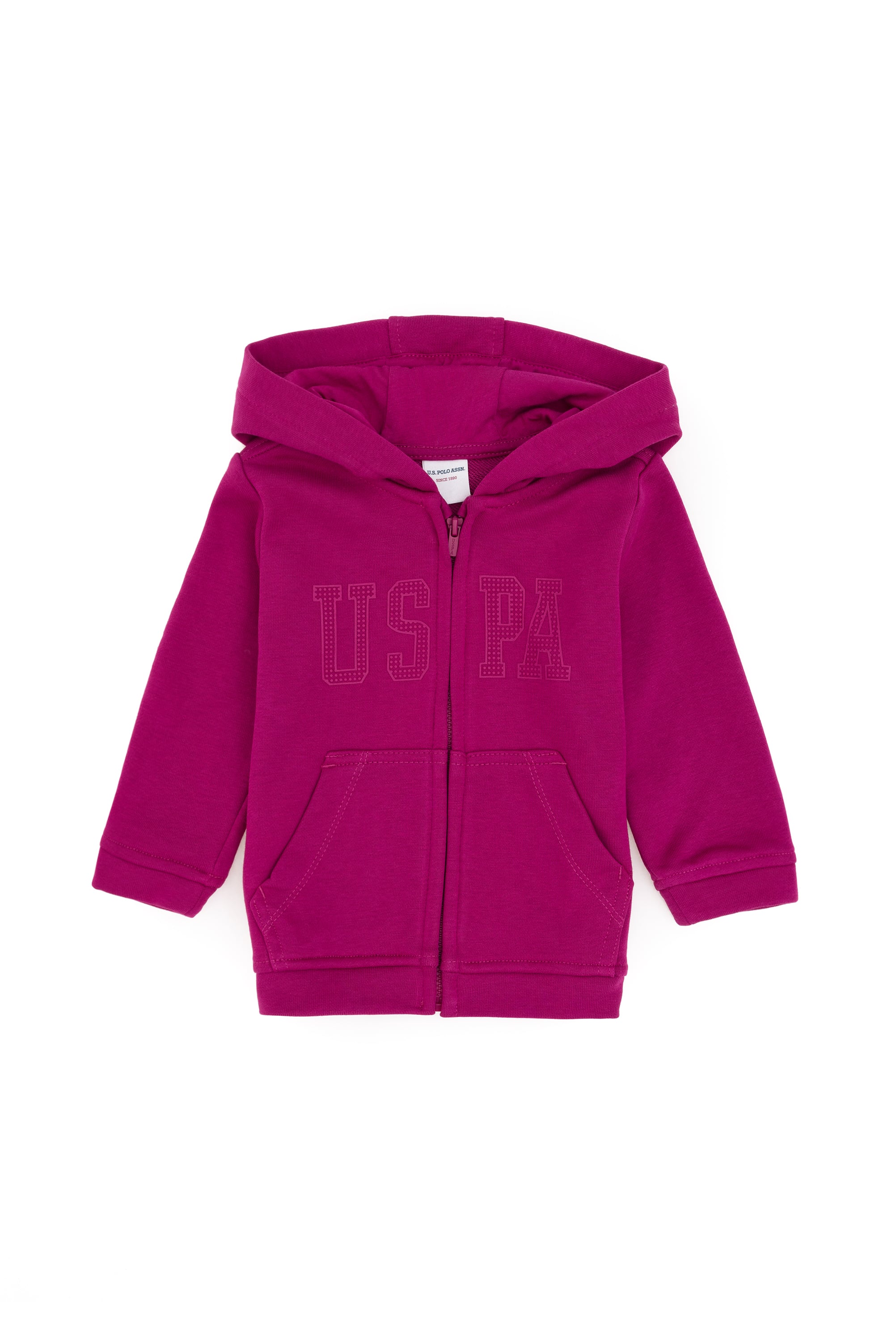 Kız Bebek Fuşya Fermuarlı Basic Sweatshirt