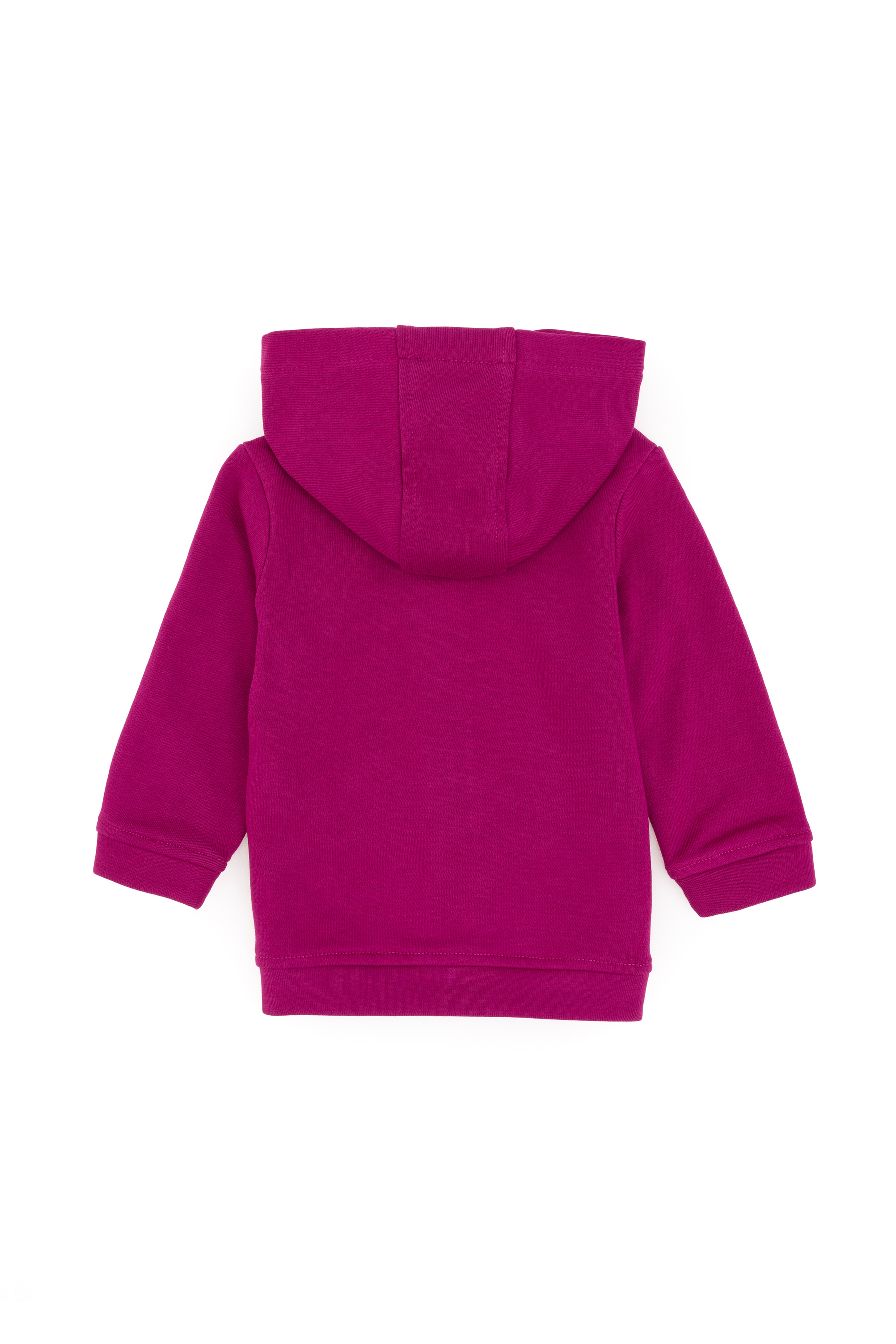 Kız Bebek Fuşya Fermuarlı Basic Sweatshirt - Image 2