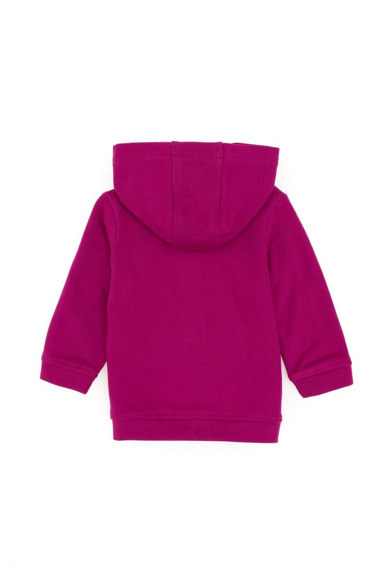 Kız Bebek Fuşya Fermuarlı Basic Sweatshirt