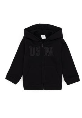 Kız Bebek Siyah Fermuarlı Basic Sweatshirt - 50296426053