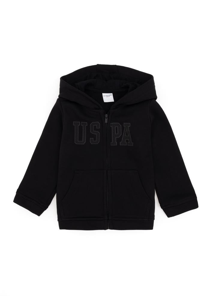 Kız Bebek Siyah Fermuarlı Basic Sweatshirt