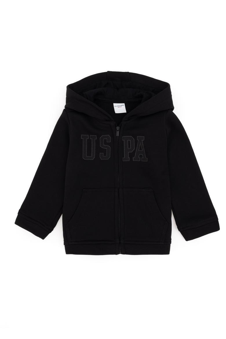 Kız Bebek Siyah Fermuarlı Basic Sweatshirt