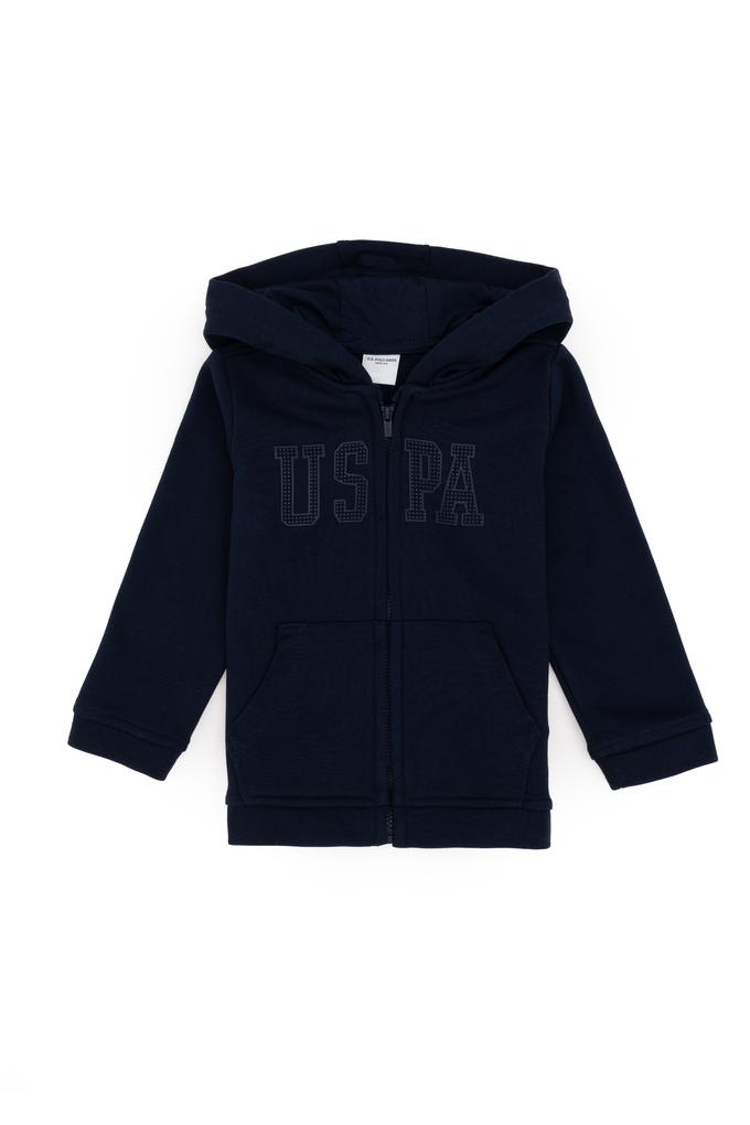 Kız Bebek Lacivert Fermuarlı Basic Sweatshirt