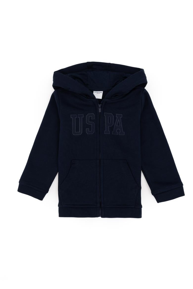 Kız Bebek Lacivert Fermuarlı Basic Sweatshirt