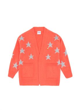 Kız Çocuk Nar Çiçeği V Yaka Triko Hırka - 50293107029