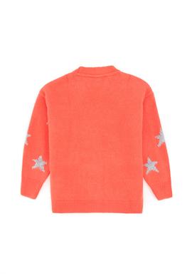 Kız Çocuk Nar Çiçeği V Yaka Triko Hırka - 50293107029