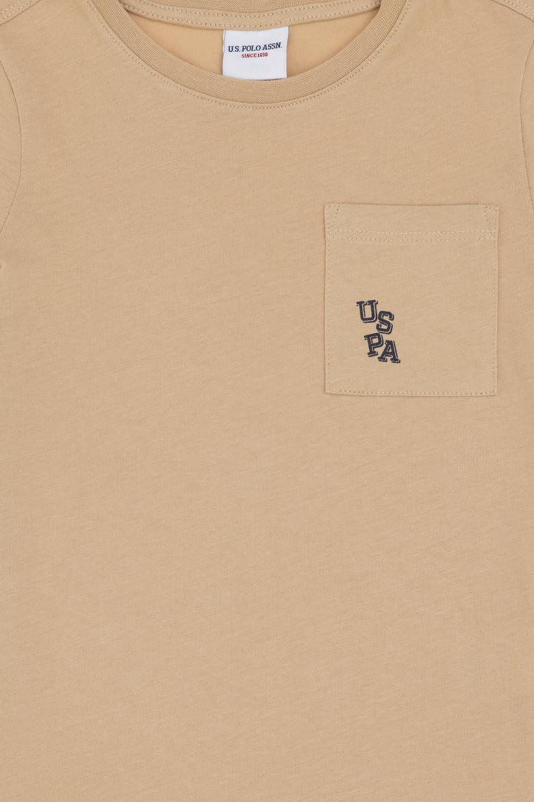 Erkek Çocuk Kum Bisiklet Yaka Tişört - 50298096056