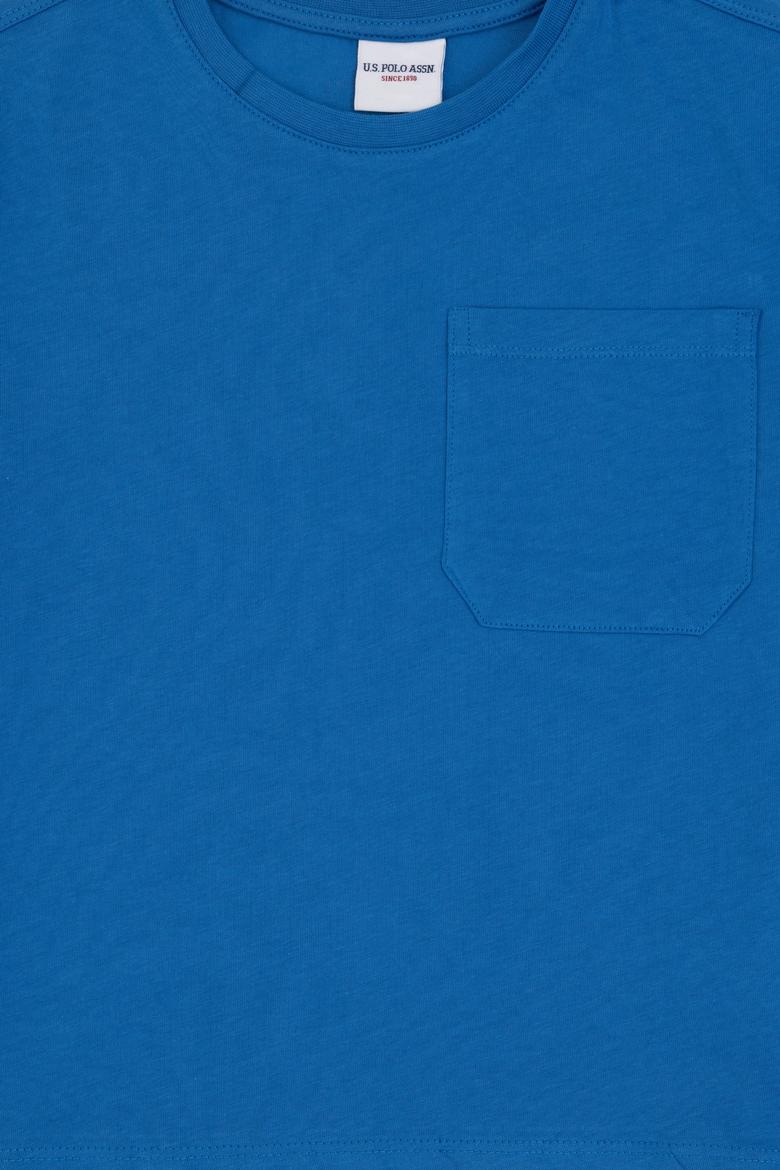 Erkek Çocuk Kobalt Bisiklet Yaka Tişört - 50295428067