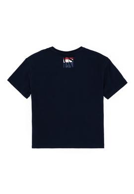 Erkek Çocuk Lacivert Bisiklet Yaka Tişört - 50295428050