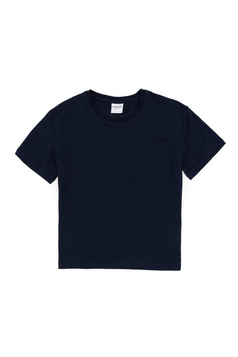 Erkek Çocuk Lacivert Bisiklet Yaka Tişört - 50295428050