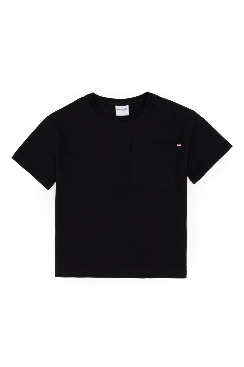 Erkek Çocuk Siyah Bisiklet Yaka Tişört - 50295428057