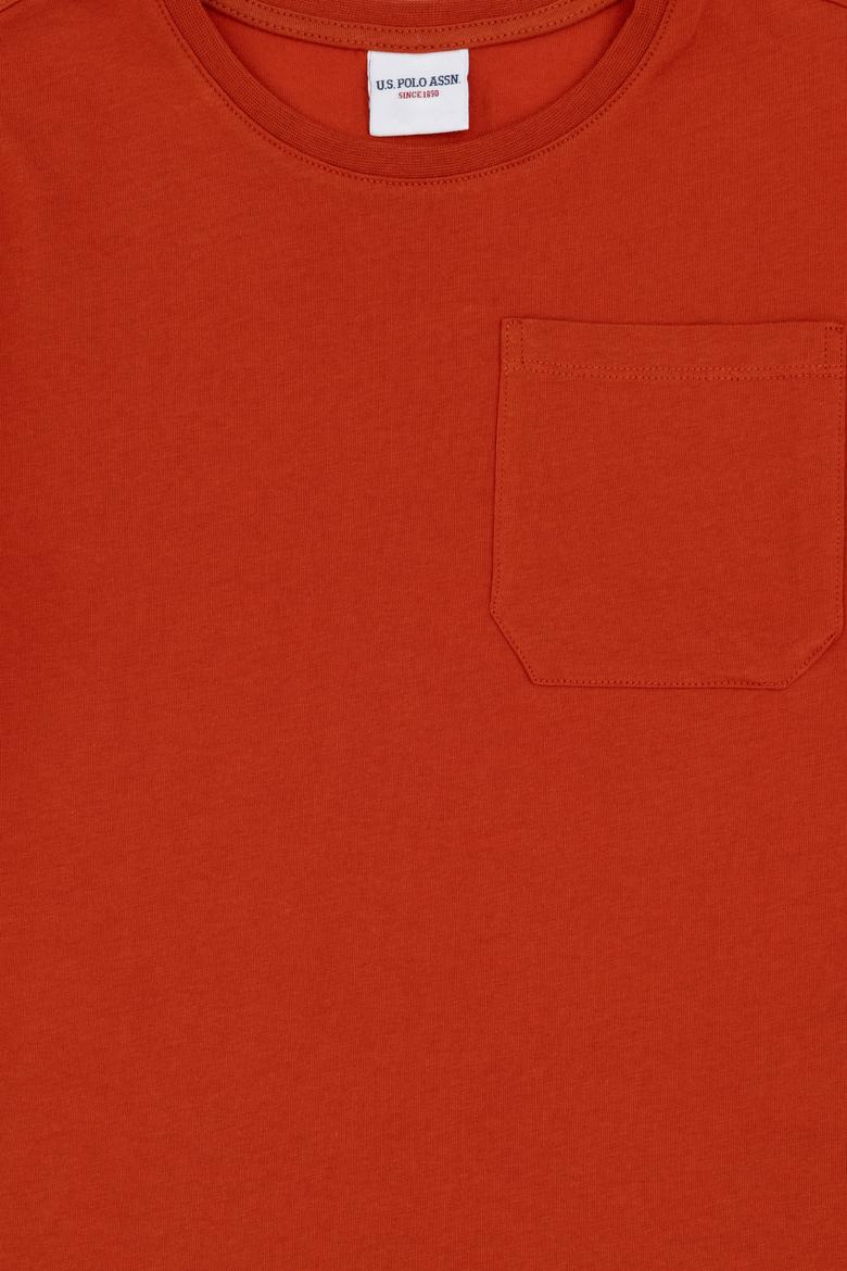 Erkek Çocuk Kiremit Bisiklet Yaka Tişört - 50295428038