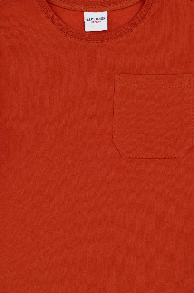 Erkek Çocuk Kiremit Bisiklet Yaka Tişört