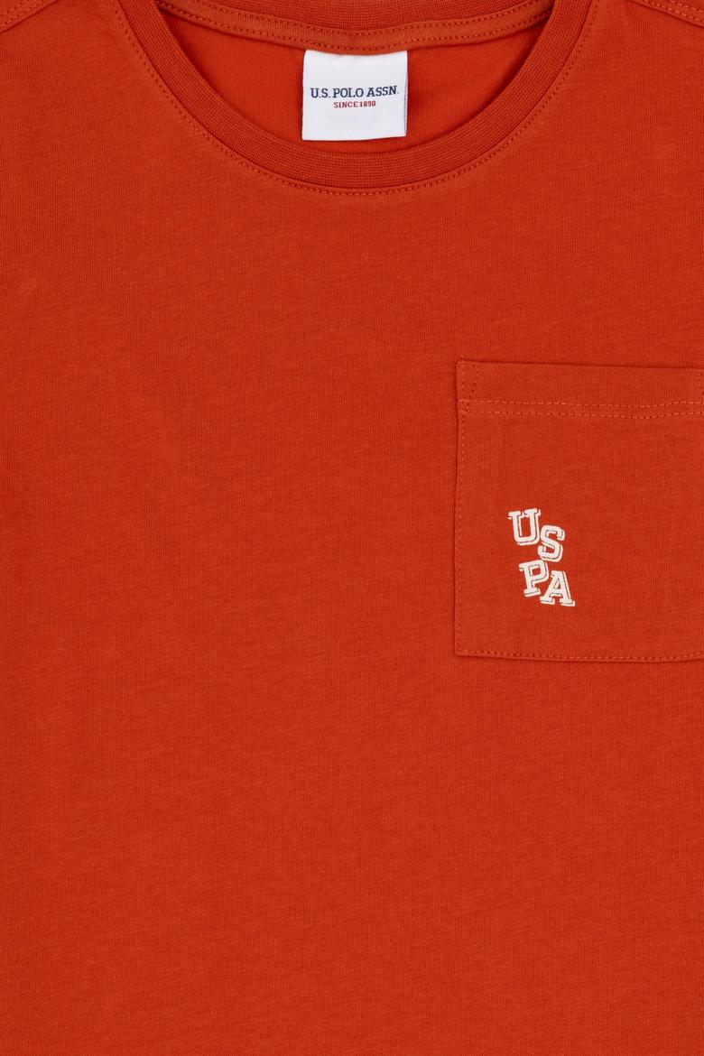 Erkek Çocuk Kiremit Bisiklet Yaka Tişört - 50298096031