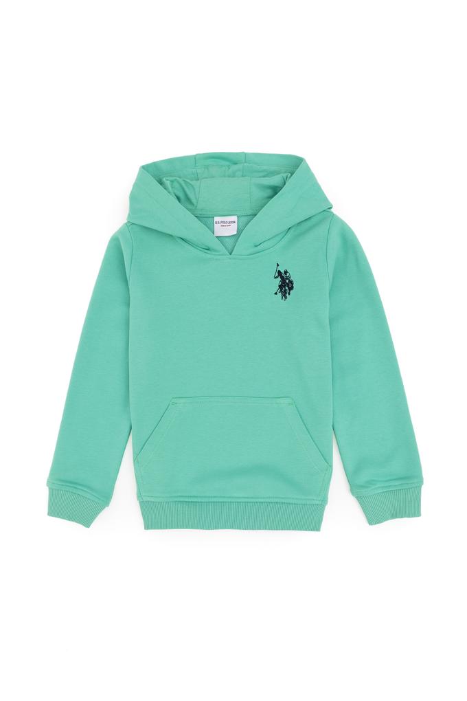 Erkek Çocuk Mint Basic Kapüşonlu Sweatshirt