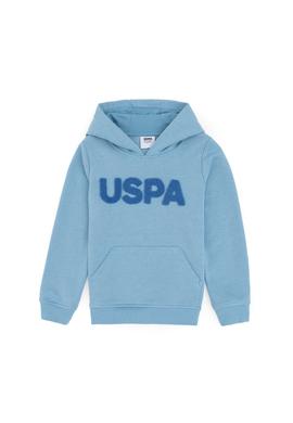 Erkek Çocuk Mavi Basic Kapüşonlu Sweatshirt - 50289142109