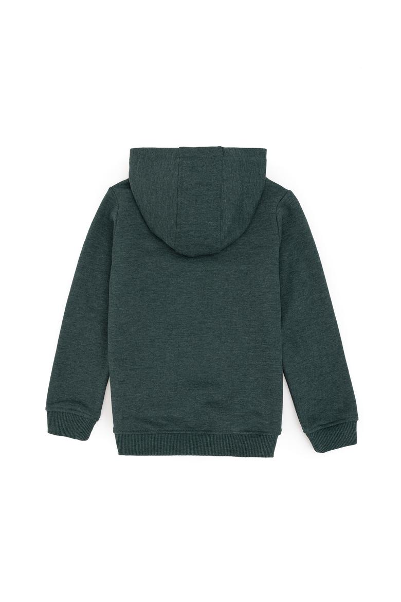 Erkek Çocuk Koyu Yeşil Basic Sweatshirt - 50289142098