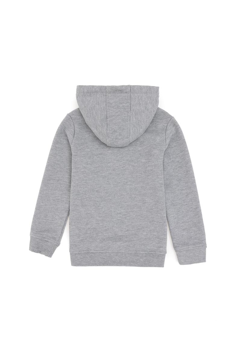 Erkek Çocuk Gri Melanj Basic Sweatshirt - 50289142029