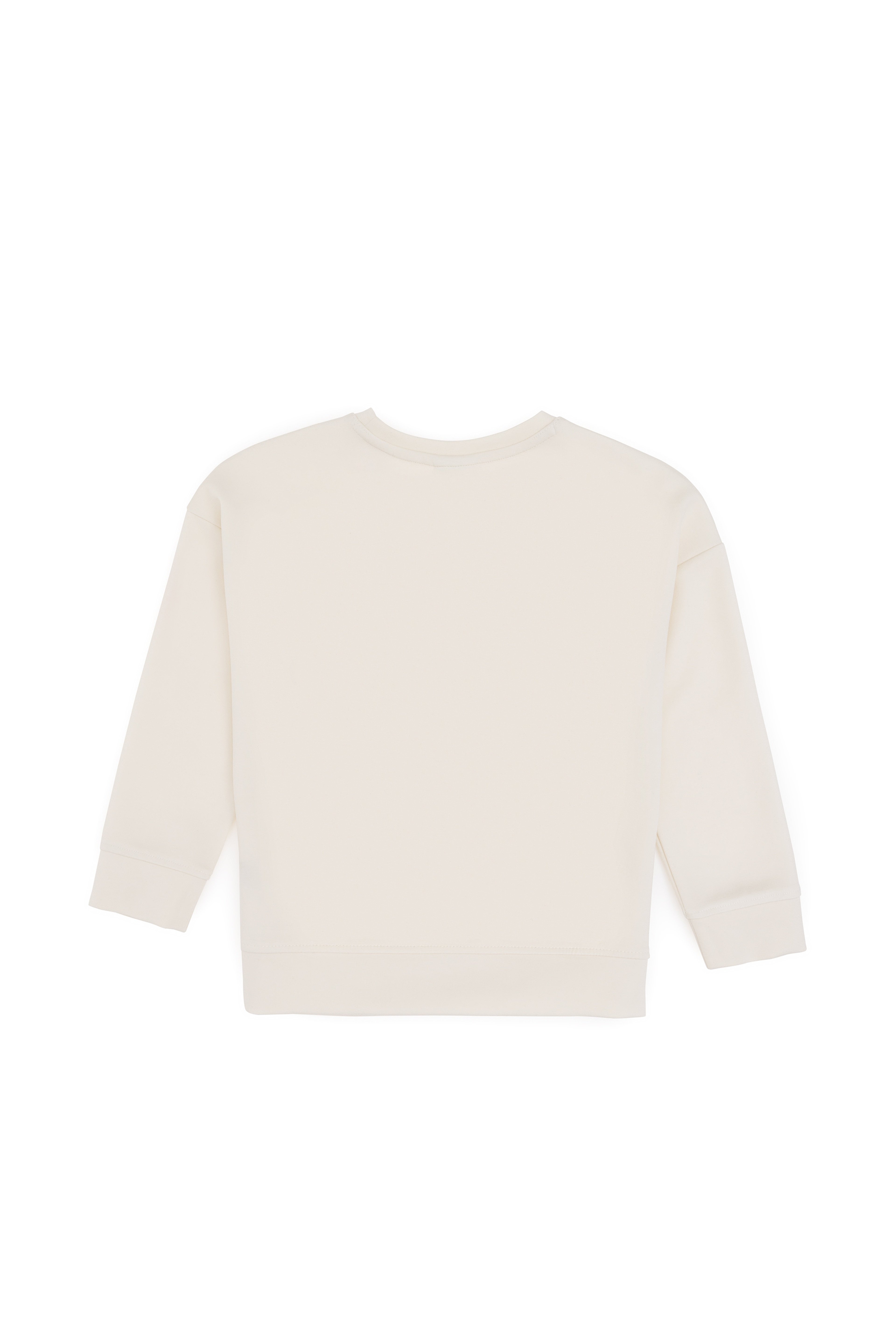 Kız Çocuk Krem Bisiklet Yaka Sweatshirt - Image 3
