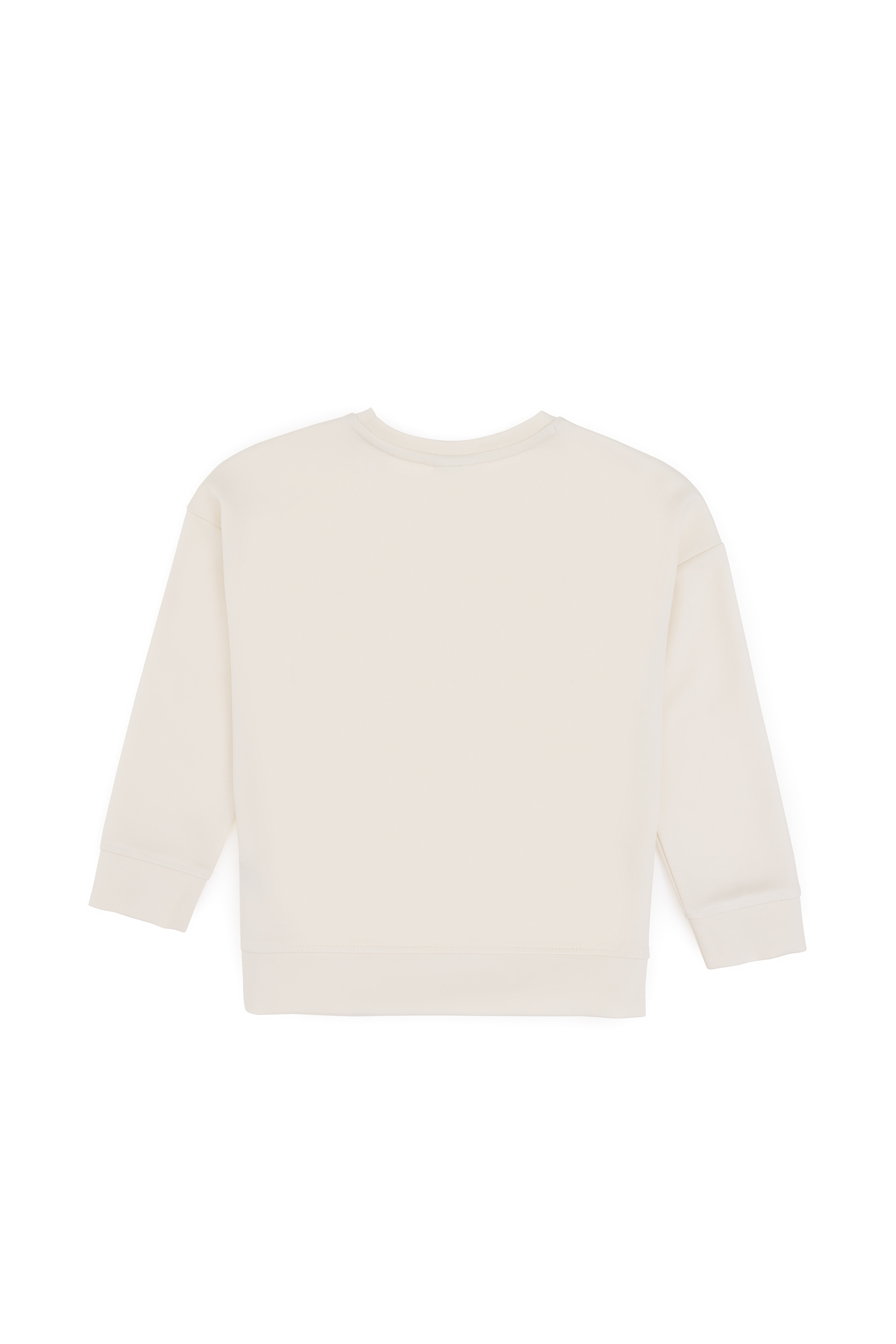 Kız Çocuk Krem Bisiklet Yaka Sweatshirt