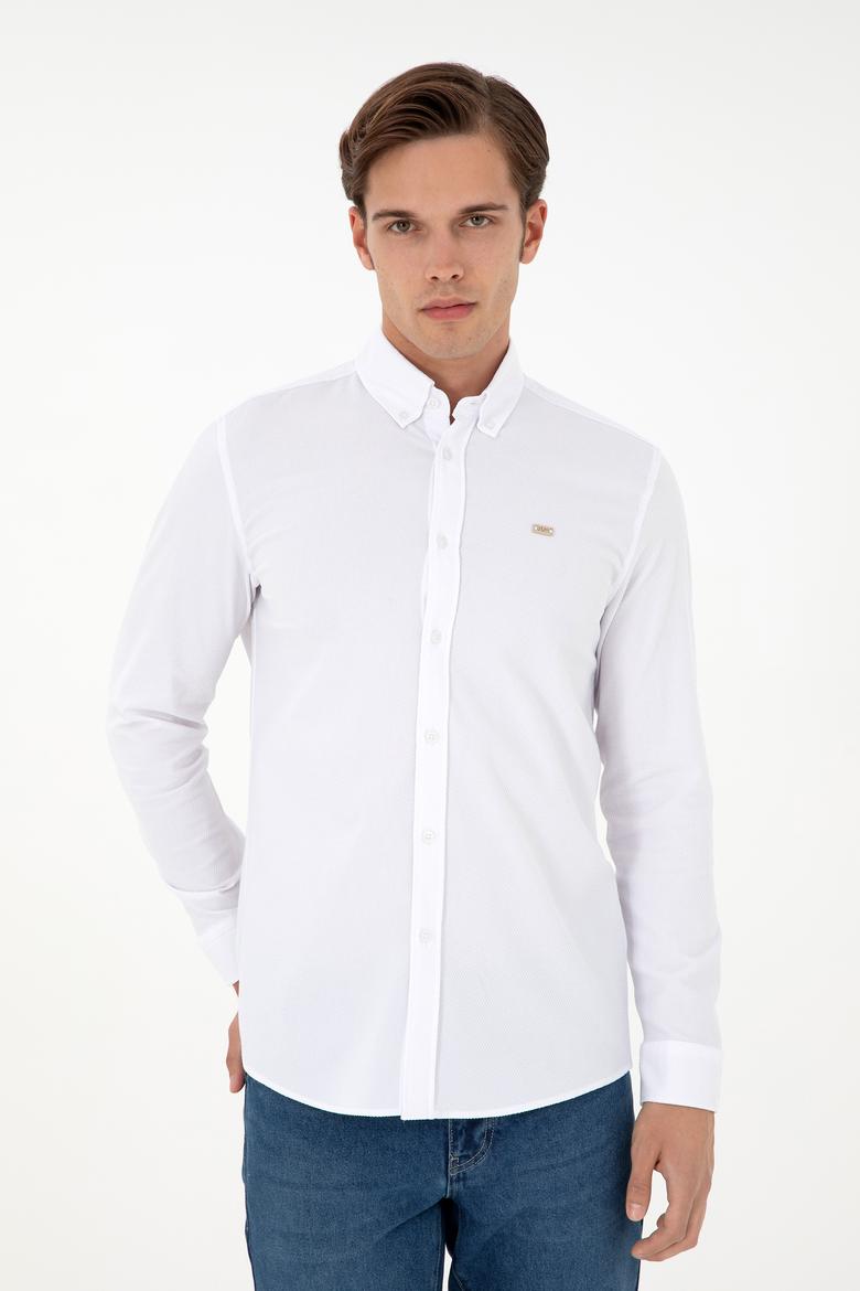 Erkek Beyaz Uzun Kollu Gömlek - 50292315012