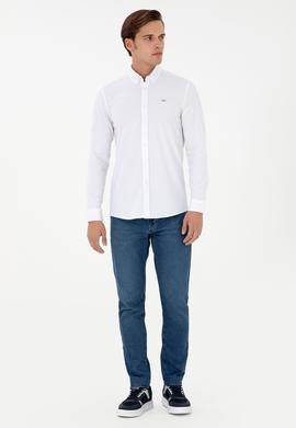 Erkek Beyaz Uzun Kollu Gömlek - 50292315012