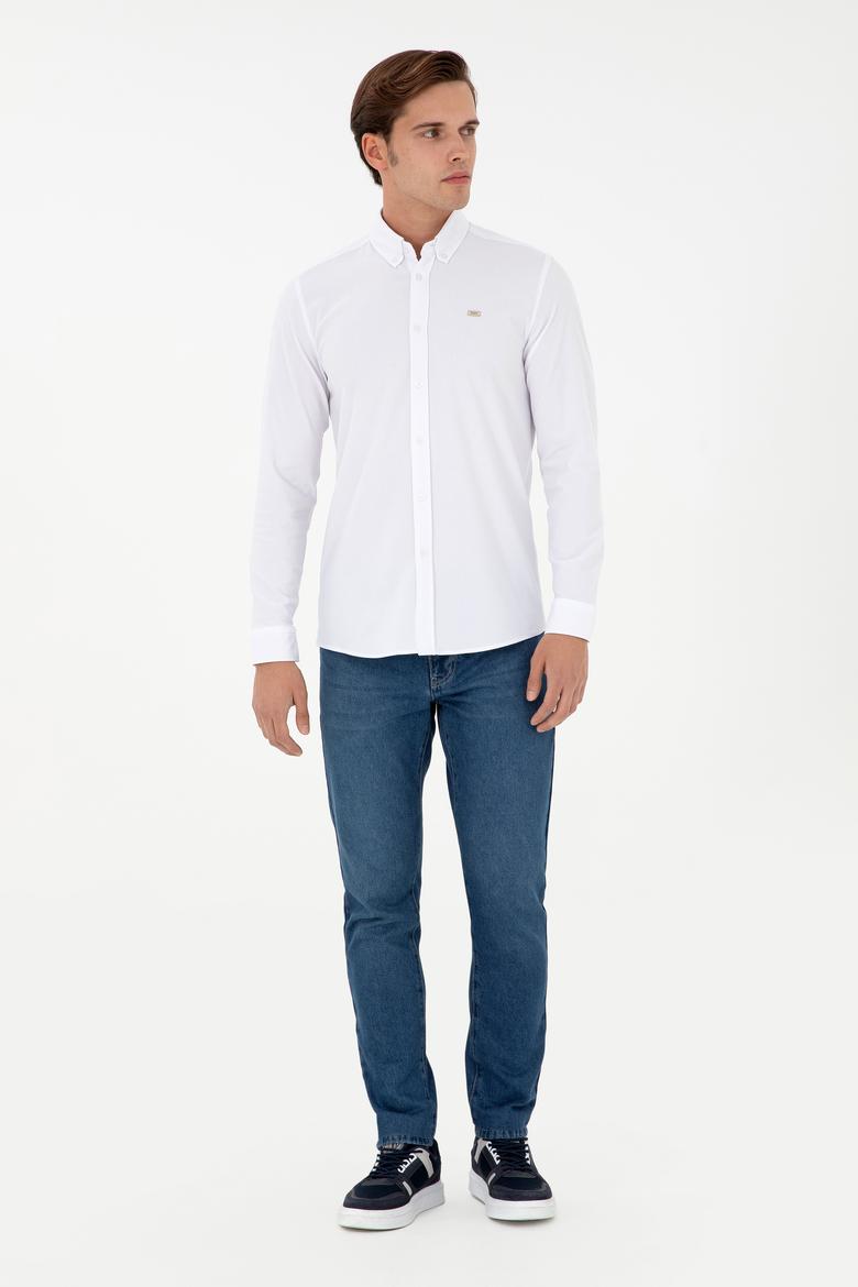 Erkek Beyaz Uzun Kollu Gömlek - 50292315012