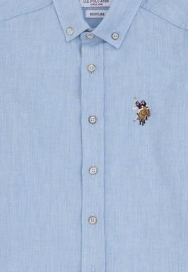 Erkek Çocuk Açık Mavi Uzun Kollu Basic Gömlek - 50295671003