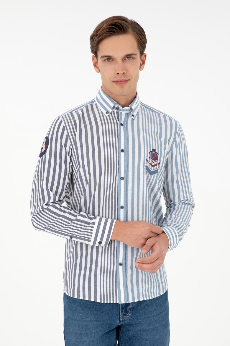 Erkek Lacivert Uzun Kollu Gömlek